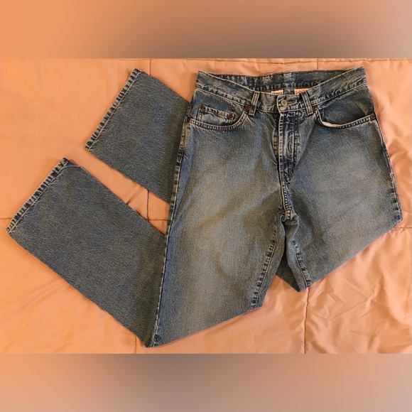 Lucky Brand Denim - Vintage Lucky Brand Low Rise Flare Dungaree Jeans - 10 / 30